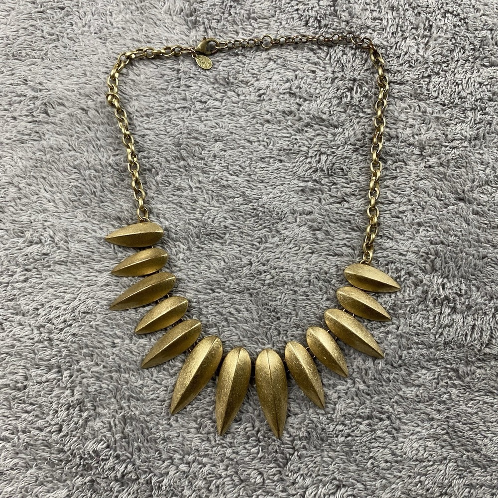 Loft Pointed Statement Statement Necklace Gold Color